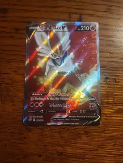 Cinderace V - 178/192 - Pokemon Rebel Clash Sword & Shield Full Art Rare Card NM - Image 1