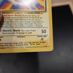 Pokemon Card - UK 4th Print 1999-2000 Electrode BASE Set 21/102 - Excellent - Image 2