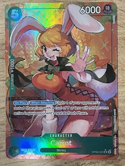One Piece Carrot SR OP08-023 Parallel Card Game Two Legends, Near Mint Condition - Image 1