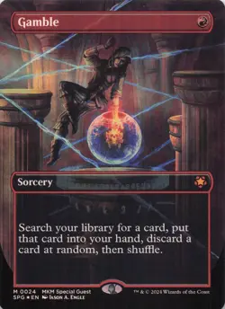 Gamble (Borderless) Special Guests Foil Mythic #24 NM MTG - Image 1
