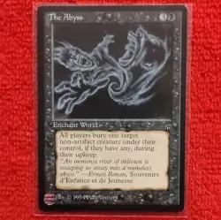 Magic: The Gathering The Abyss Enchant World Legends Rare Black 1994 English - Image 1