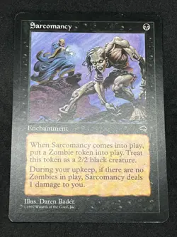Magic the Gathering MTG Sarcomancy Black Tempest Rare - Image 1
