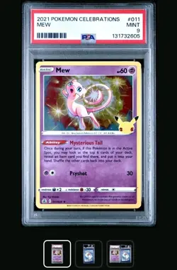 2021 POKEMON CELEBRATIONS #011 MEW PSA 9 Fast SHIPPING - Image 1