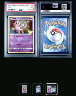 2021 POKEMON CELEBRATIONS #011 MEW PSA 9 Fast SHIPPING - Image 3
