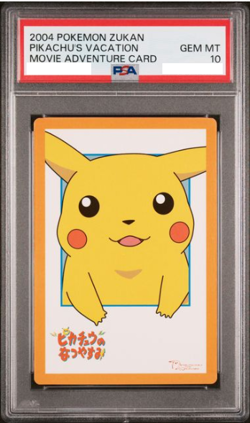 PSA 10 Pokemon Zukan Pikachu's Vacation Movie Adventure CardPokemon JPN 2004 - Image 1