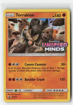 TERRAKION SM205 PRE RELEASE PROMO POKEMON TCG LP - Image 1