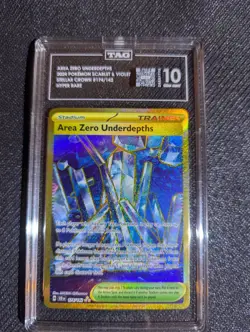 Hyper Rare - Area Zero Underdepths Pokemon SV07: Stellar Crown TAG 10 GEM MT - Image 1
