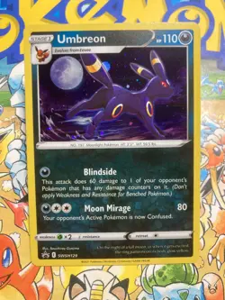 Umbreon SWSH129 Promo SWSH Black Star Pokemon Holo TCG - Image 1