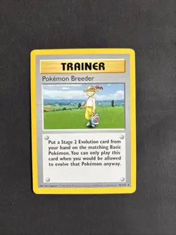 Pokemon TCG Pokemon Breeder Base Set 76/102 Regular Shadowless Rare Non Holo - Image 1