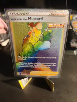 Pokemon Single Strike Style Mustard 177/163 Battle Styles Secret Rare Holo - Image 1