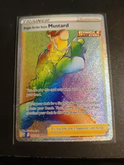 Pokemon Single Strike Style Mustard 177/163 Battle Styles Secret Rare Holo - Image 3