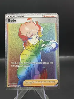 Bede 207/202 Secret Rainbow Rare Full Art Holo Pokemon Sword & Shield - Image 1