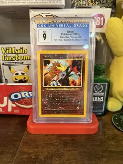POKEMON TCG 2001 ENTEI HOLO BLACK STAR PROMOS SPELL OF THE UNKNOWN CGC MINT 9 - Image 1