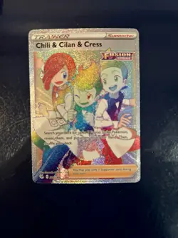 Pokemon Chili & Cilan & Cress Fusion Strike Trainer Secret Rare Full Art 273/264 - Image 1