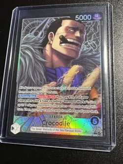 One Piece TCG The Azure Sea’s Seven Crocodile (Alt Art) Leader OP14-079 - Image 1