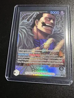 One Piece TCG The Azure Sea’s Seven Crocodile (Alt Art) Leader OP14-079 - Image 3
