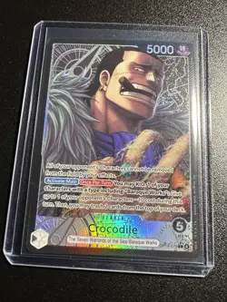 One Piece TCG The Azure Sea’s Seven Crocodile (Alt Art) Leader OP14-079 - Image 4