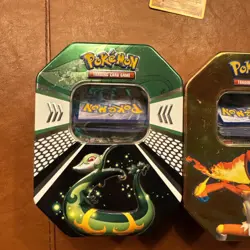 2009 Infernape And Serperior Ex Opened Tins With Pokemon Binders (vintage Cards) - Image 2