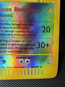 Scizor 032/147 Aquapolis Reverse Holo 2002 Pokemon Card Micro Crease - Image 4