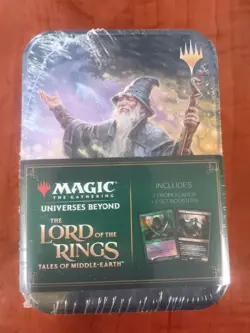 Magic The Gathering Lord of the Rings Tin, Gandalf Sealed Universes Beyond - Image 1