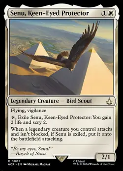 4 Senu, Keen-Eyed Protector #8 MTG Assassin's Creed NM Magic Playset Near Mint - Image 1