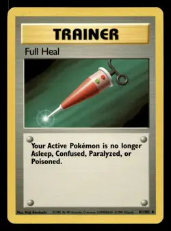 Full Heal 82/102 Uncommon Base Set WOTC Pokemon LP - Image 1