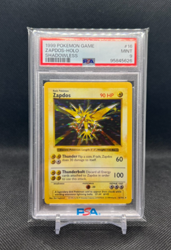 1999 Pokemon Base Set Shadowless 16/102 Zapdos-Holo PSA 9 - Image 1