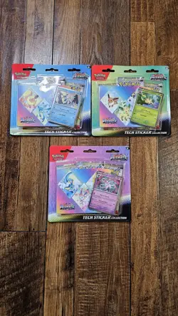 🔥🔥Pokemon TCG Prismatic Evolutions Tech Sticker Collection Set of 3 Sealed🔥 - Image 1