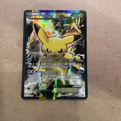 Pokemon TCG: Pikachu EX XY124 Full Art Holo XY Black Star Promo - Image 1