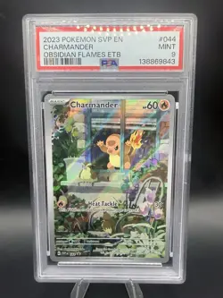 Charmander 044 Sv: Holo Obsidian Flames ETB Promo PSA 9 Pokemon Mint - Image 1
