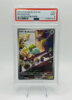 Pokemon TCG; Bulbasaur 143/142 - Stellar Crown - Illustration Rare PSA 9 Mint - Image 1
