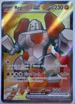 Regirock ex 214/182 Pokemon Destined Rivals SV10 Ultra Rare Holo NM - Image 1