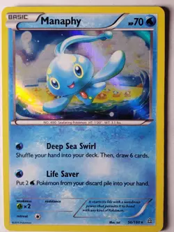 HOLO Manaphy 56/160 VLP - XY Primal Clash Pokemon Card - Sui Art - Image 1