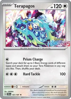 Terapagos 161/191 Horizons Promo Surging Sparks Pokemon Card NM - Image 1