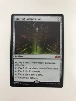 Staff of Compleation MTG Magic the Gathering Card NM Near Mint TDC - Image 1