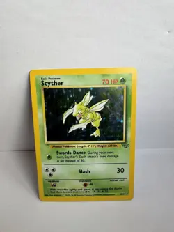 Scyther Holo Rare Pokemon Card Jungle Set, 10/64, WOTC 1999 Vintage TCG - Image 1