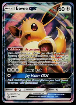 Pokemon Card - Eevee GX Black Star Promo SM174 Holo - Image 1