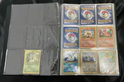 Base Set Incomplete Set 75/102 5 Rares No Duplicates With Folder - Pokemon Cards - Image 1