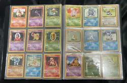 Base Set Incomplete Set 75/102 5 Rares No Duplicates With Folder - Pokemon Cards - Image 2