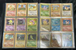 Base Set Incomplete Set 75/102 5 Rares No Duplicates With Folder - Pokemon Cards - Image 3