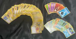 Lot of Old Back Japanese Pokemon Cards Including 14 Holos and 18 Rares - Image 1