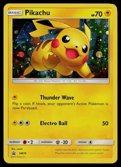 Pokemon Card - Pikachu Black Star Promo SM76 Holo - Image 1