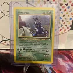 Heracross Neo Genesis Holo Unlimited Rare Pokemon TCG Card 6/111 Pokemon MP - Image 1
