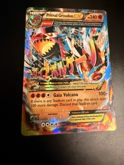 Primal Groudon EX 86/160 Pokemon Card LP-MP - Image 2