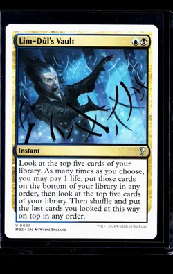 MTG Magic The Gathering MB2 Mystery Booster 2 White Border #87 Lim-Dul's Vault - Image 1