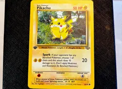 Pikachu 60/64 1st Edition Red Cheeks Jungle Set 1999 Pokemon TCG Card LP - Image 2