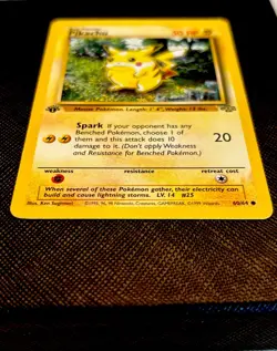 Pikachu 60/64 1st Edition Red Cheeks Jungle Set 1999 Pokemon TCG Card LP - Image 3