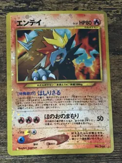 Pokemon Entei Neo Premium File 2 Holo (Japanese) #244 Promo Old Back - Image 3