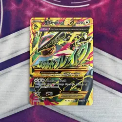 2015 Pokemon XY Ancient Origins M Mega Rayquaza EX 98/98 Full Art Holo Rare - Image 1