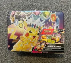 Pokemon Surging Sparks Stellar Crown Collector Chest Tin Treasure Box New Sealed - Image 1